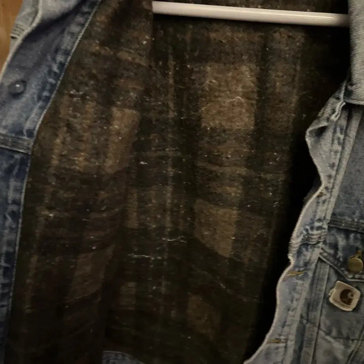 [BUNJANG] Carhartt Vintage Blanket Denim Trucker Jacket - Blue - L / 칼하트 빈티지 블랭킷 데님 트러커 자켓 블루