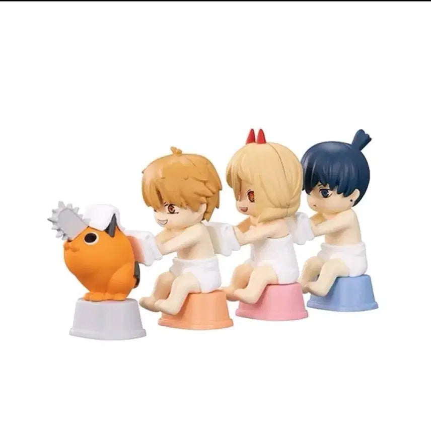 [BUNJANG] Chainsaw Man Denji & Pochita Chavi Chavi Set / 체인소맨 목욕 덴지 포치타 챠비챠비 세트