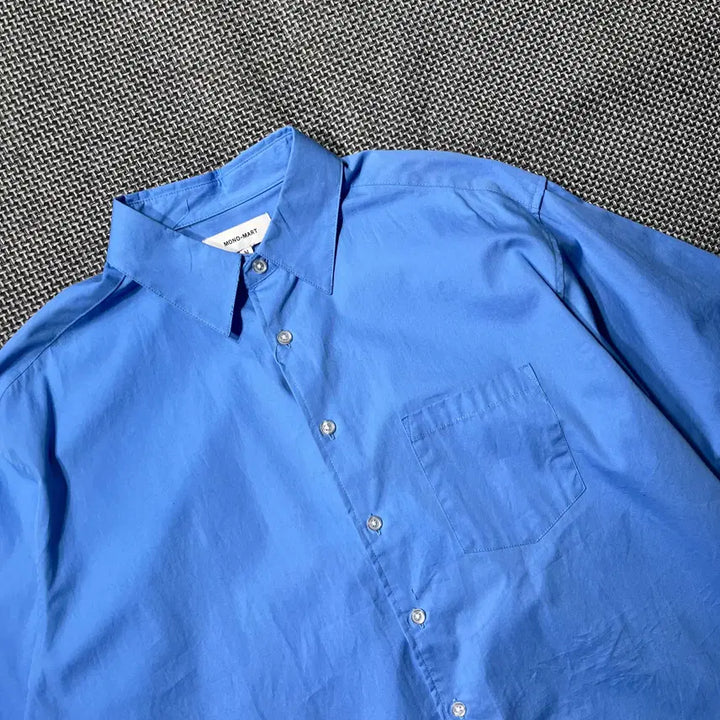 [BUNJANG] MONO-MART Short Sleeve Shirt (M) - Blue / (새상품) MONO-MART 반팔셔츠 (M)