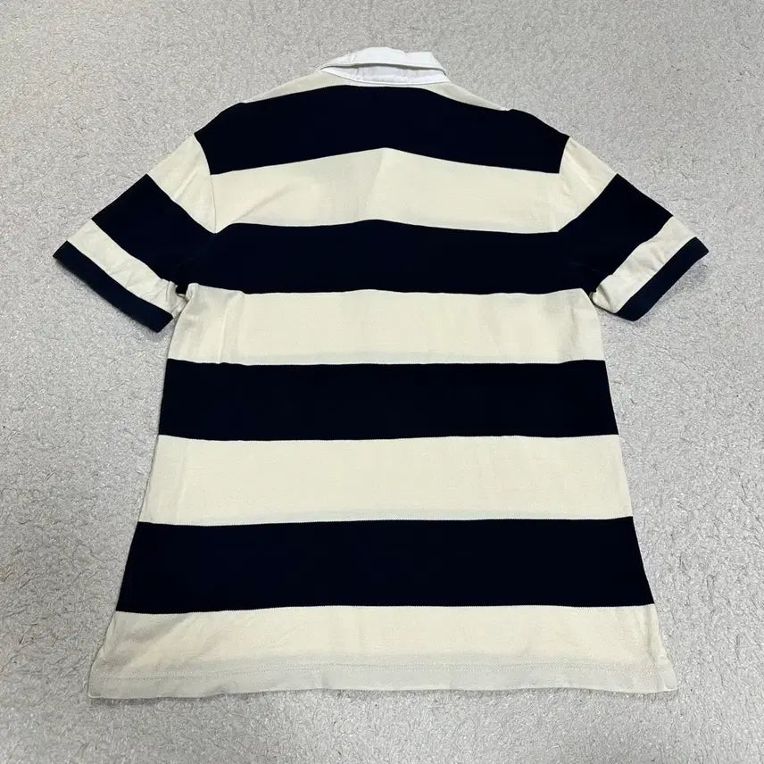 [BUNJANG] Lacoste Striped Polo Shirt (M) / 라코스테 스트라이프 반팔 카라티 m 100