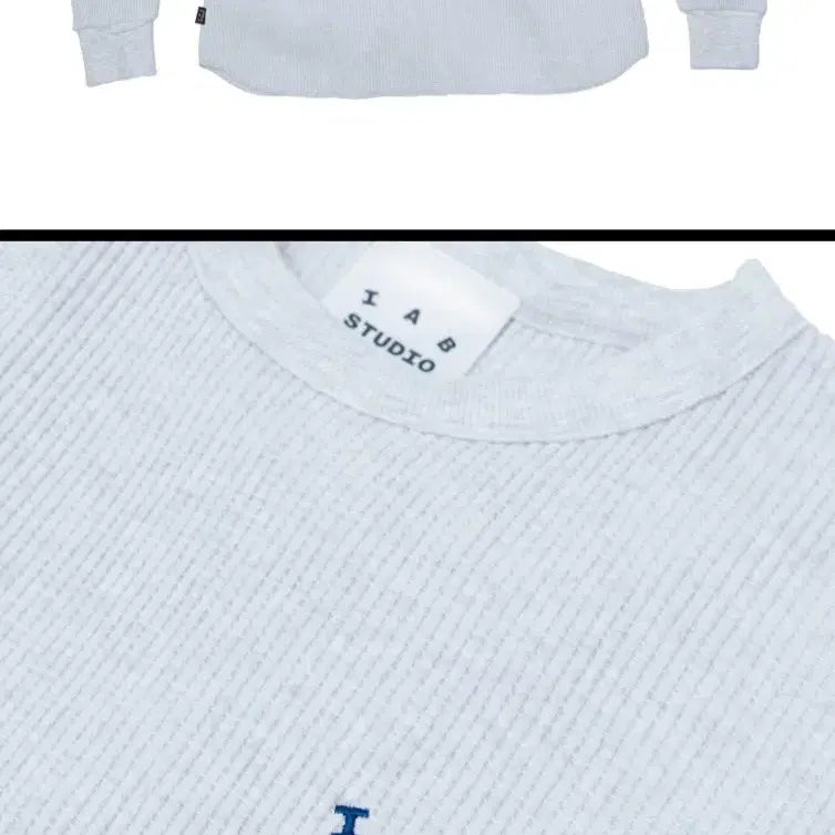 [BUNJANG] IAB Studio Waffle Long Sleeve Light Grey L / L 아이앱스튜디오 와플 롱슬리브 라이트그레이