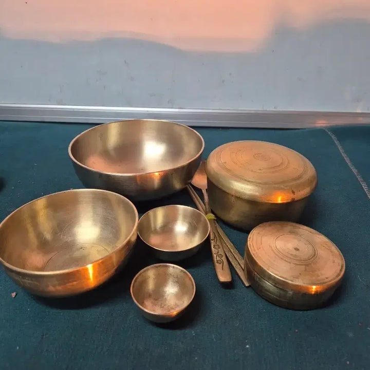 [BUNJANG] Vintage Brassware 10-Piece Set / 옛날놋식기10p