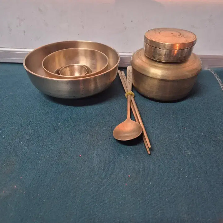 [BUNJANG] Vintage Brassware 10-Piece Set / 옛날놋식기10p