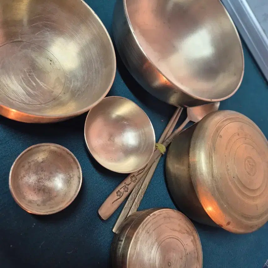 [BUNJANG] Vintage Brassware 10-Piece Set / 옛날놋식기10p