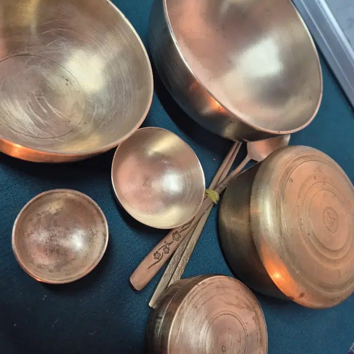 [BUNJANG] Vintage Brassware 10-Piece Set / 옛날놋식기10p