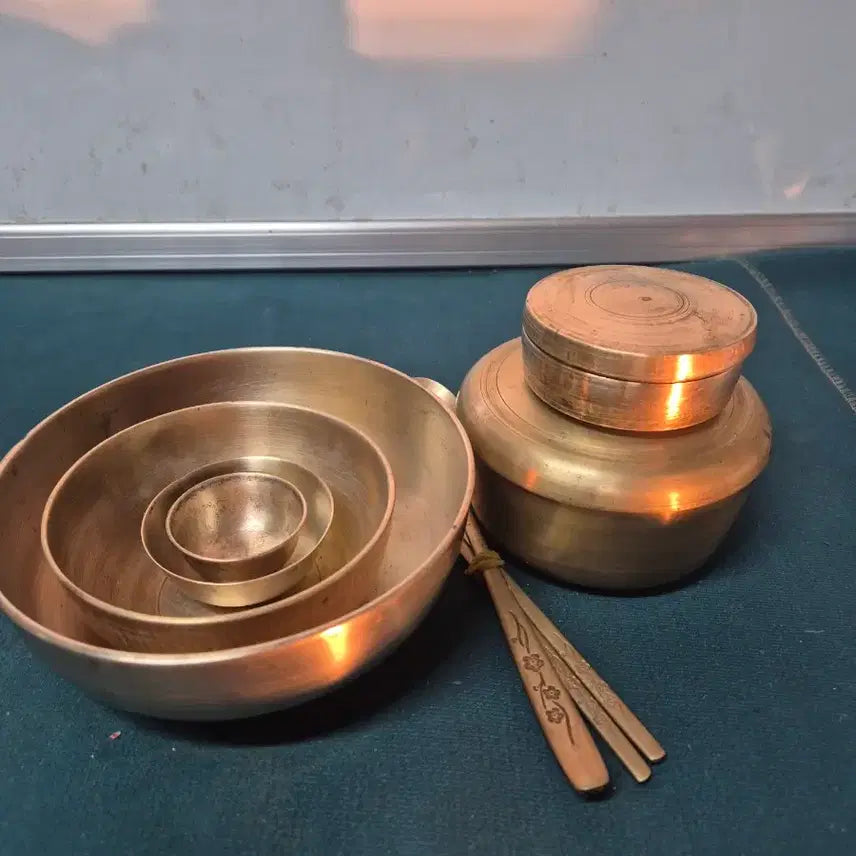 [BUNJANG] Vintage Brassware 10-Piece Set / 옛날놋식기10p