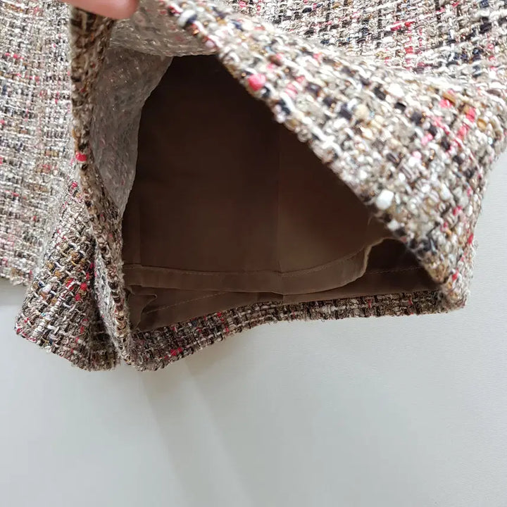 [BUNJANG] TIME Tweed Shorts (2023) - Brown Mix / 한섬 타임 2023 트위드 쇼츠 67-98사이즈