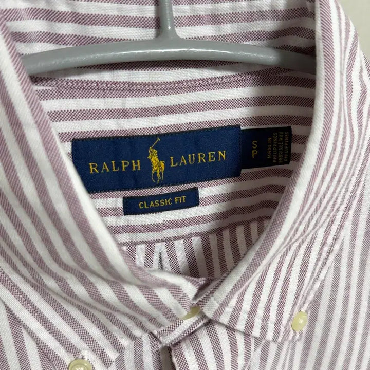 [BUNJANG] Polo Ralph Lauren Striped Shirt - Purple - Size S / 폴로 랄프로렌 코튼 스트라이프 셔츠 S 퍼플