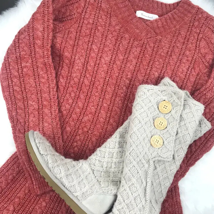 [BUNJANG] Hagumi Cable Knit Dress / 모리걸 하구미 케이블 울혼방 니트원피스 아오이유우 미사깔 히피에스닉빈티지