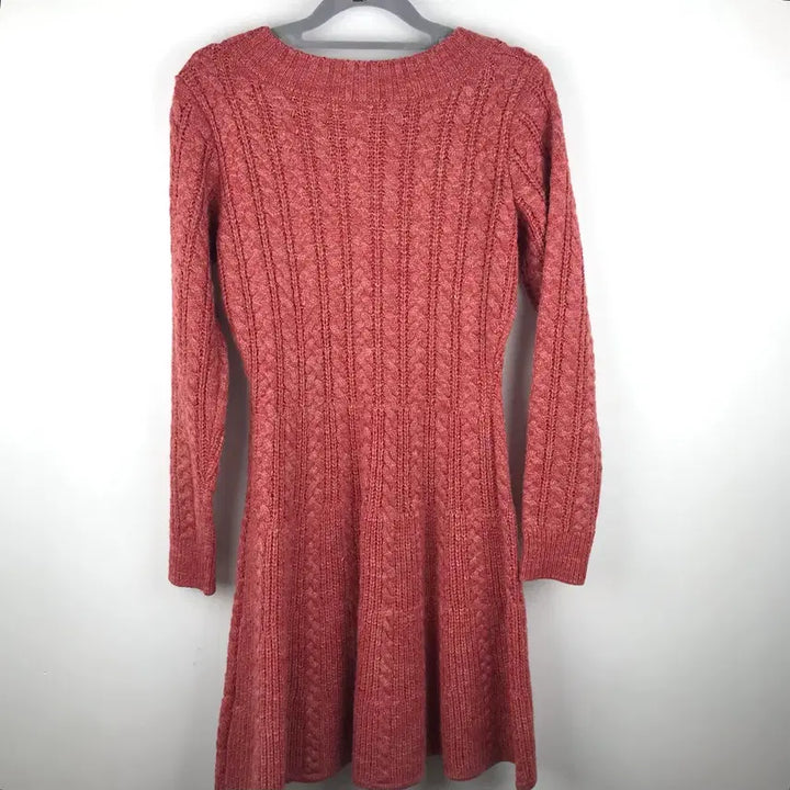 [BUNJANG] Hagumi Cable Knit Dress / 모리걸 하구미 케이블 울혼방 니트원피스 아오이유우 미사깔 히피에스닉빈티지