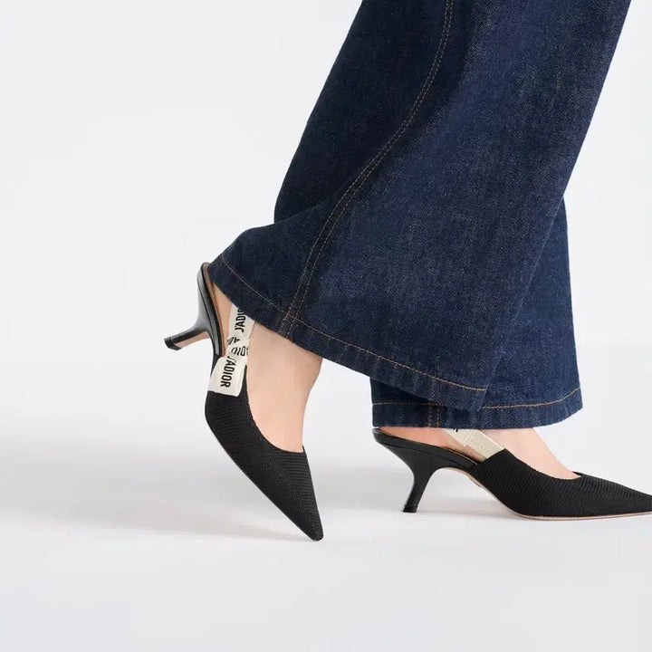 [BUNJANG] Dior J'Adior Slingback Pumps Heel / 34.5 / 디올 블랙 자디올 슬링백 펌프스 힐 KDC200TFL