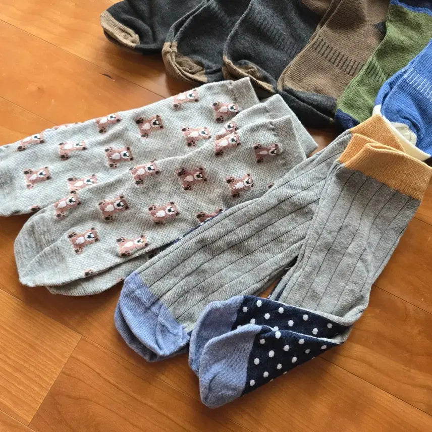 [BUNJANG] Unisex Socks 10-Pair Set - New / 면 양말 10족 세트- New