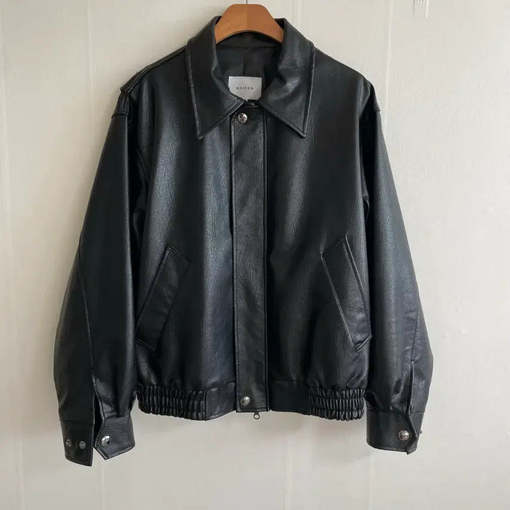 [BUNJANG] Vegan Leather Oversized Jacket/Blouson / (새상품급) 비건 레더 오버사이즈 재킷/블루종