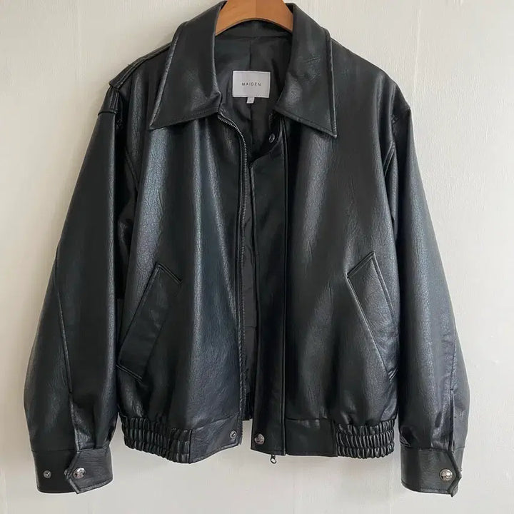 [BUNJANG] Vegan Leather Oversized Jacket/Blouson / (새상품급) 비건 레더 오버사이즈 재킷/블루종