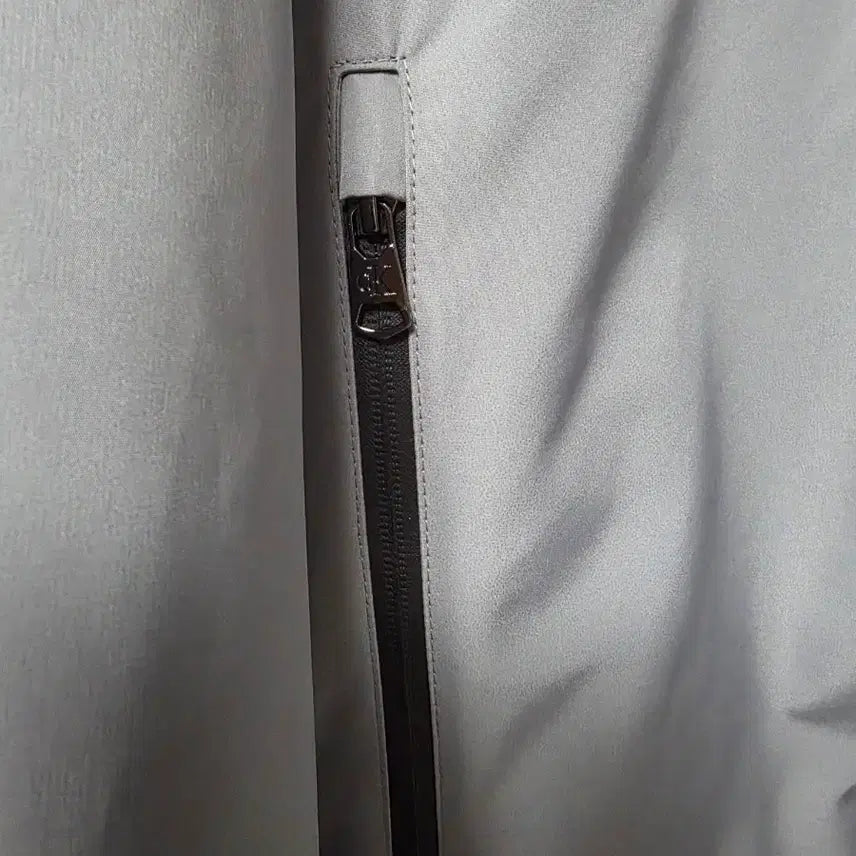 [BUNJANG] Calvin Klein Grey Hooded Padded Jacket / 캘빈클라인 그레이후드 누빔자켓