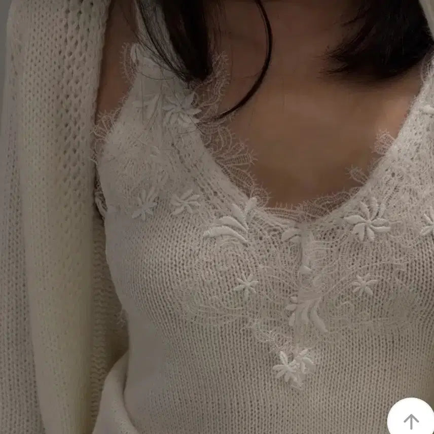 [BUNJANG] UNI Monica Lace Cami Cardigan / (새상품)유이니 Monica lace cami cardigan