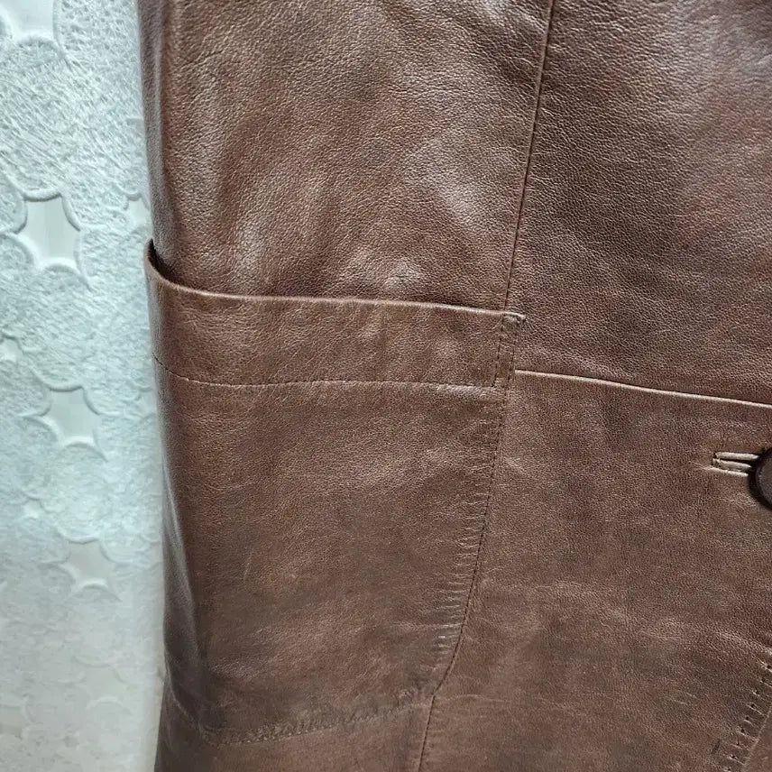 [BUNJANG] BCBG Leather Vest Women's 55 / BCBG 양가죽조끼 여성55