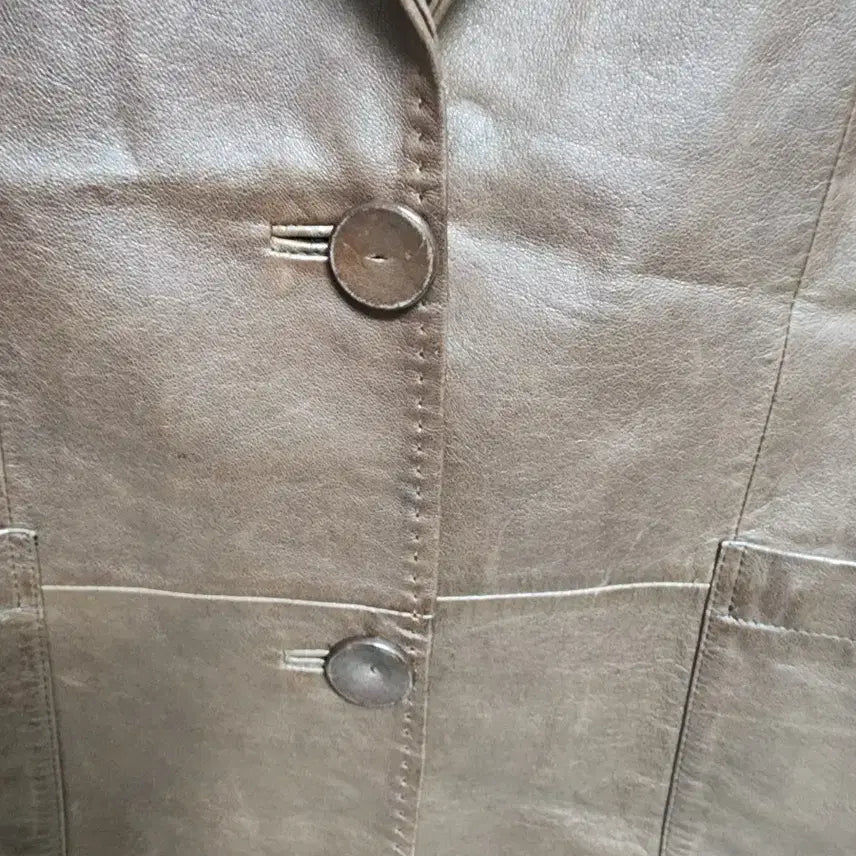 [BUNJANG] BCBG Leather Vest Women's 55 / BCBG 양가죽조끼 여성55