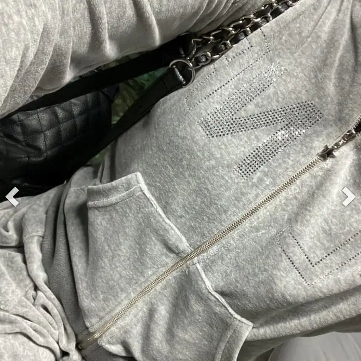 [BUNJANG] Please No Follow Veloa Set Gray Training Set / 플리즈노팔로우 벨로아 셋업 트레이닝 그레이