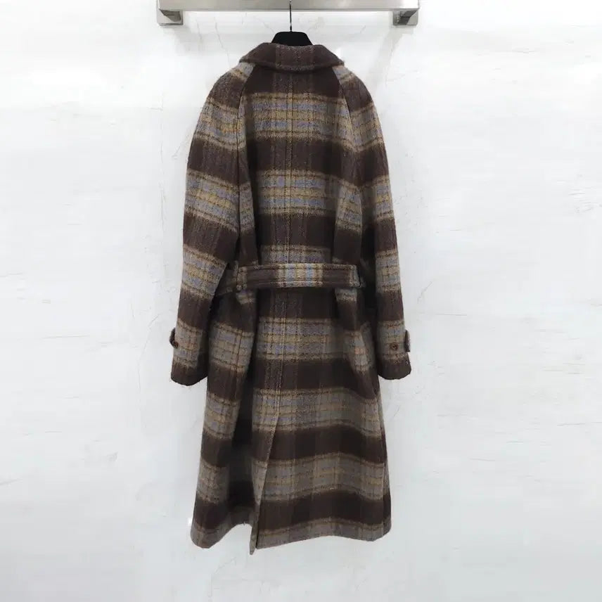 [BUNJANG] Gucci Brown Check Wool Long Coat (Size 48) / 48 / 구찌 브라운 체크 울 롱 코트