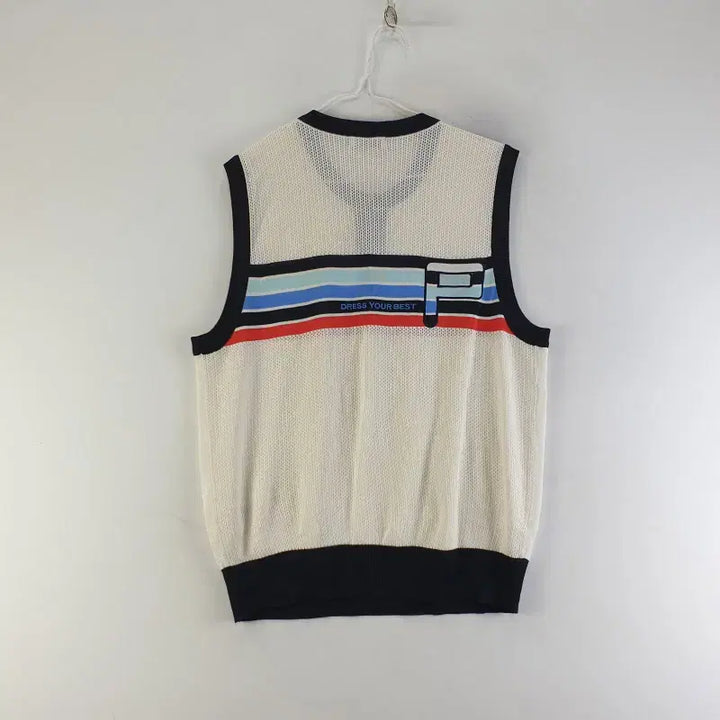 [BUNJANG] PING Women's White Half-Zip Knit Vest / PING 여성95 화이트 반집업 니트 조끼 M0740