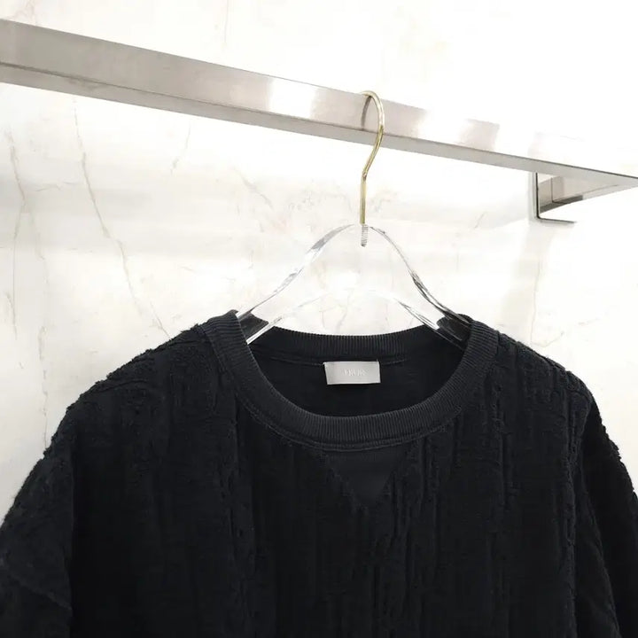 [SOLD OUT] L / 디올 블랙 오블리크 테리 반팔 티셔츠 113J692A0614