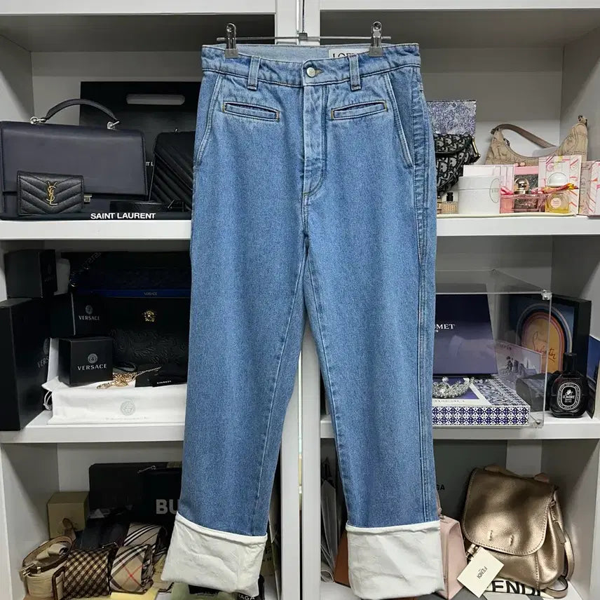 [BUNJANG] LOEWE Rolled-Up Denim Pants / [ LOEWE ] 로에베 롤업 데님 팬츠