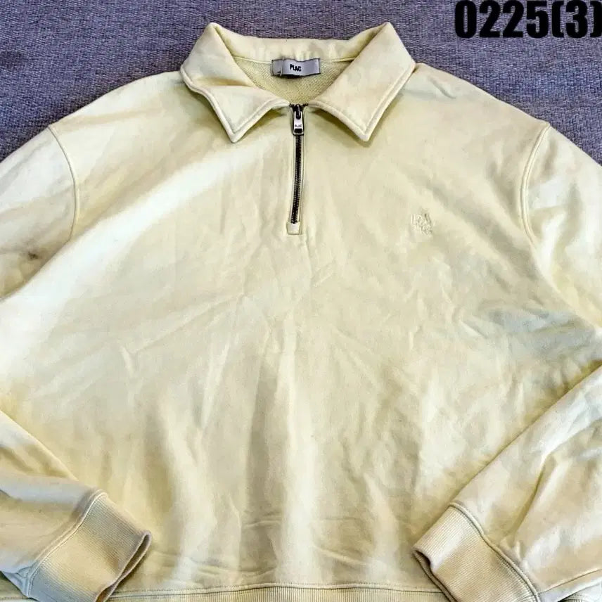 [BUNJANG] L Half Zip-Up Sweatshirt / L 플랙 카라 하프집업 맨투맨 티셔츠 0225(3)