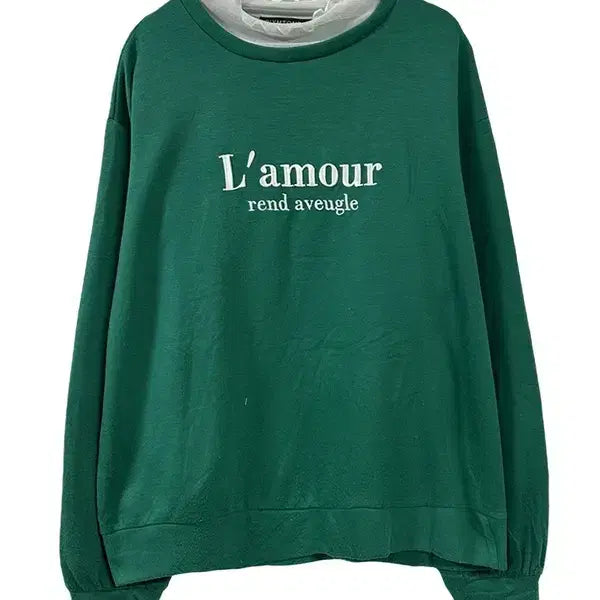 [BUNJANG] PLYMTONE Necklace Man to Man Green / [L] PLYMTONE 넥레이스 맨투맨 그린