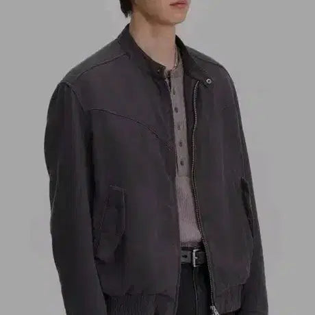 [BUNJANG] Bellier Serif Harrington Jacket Vintage Grey Size 06 / 벨리에 세리프 해링턴 자켓 빈티지 그레이 06