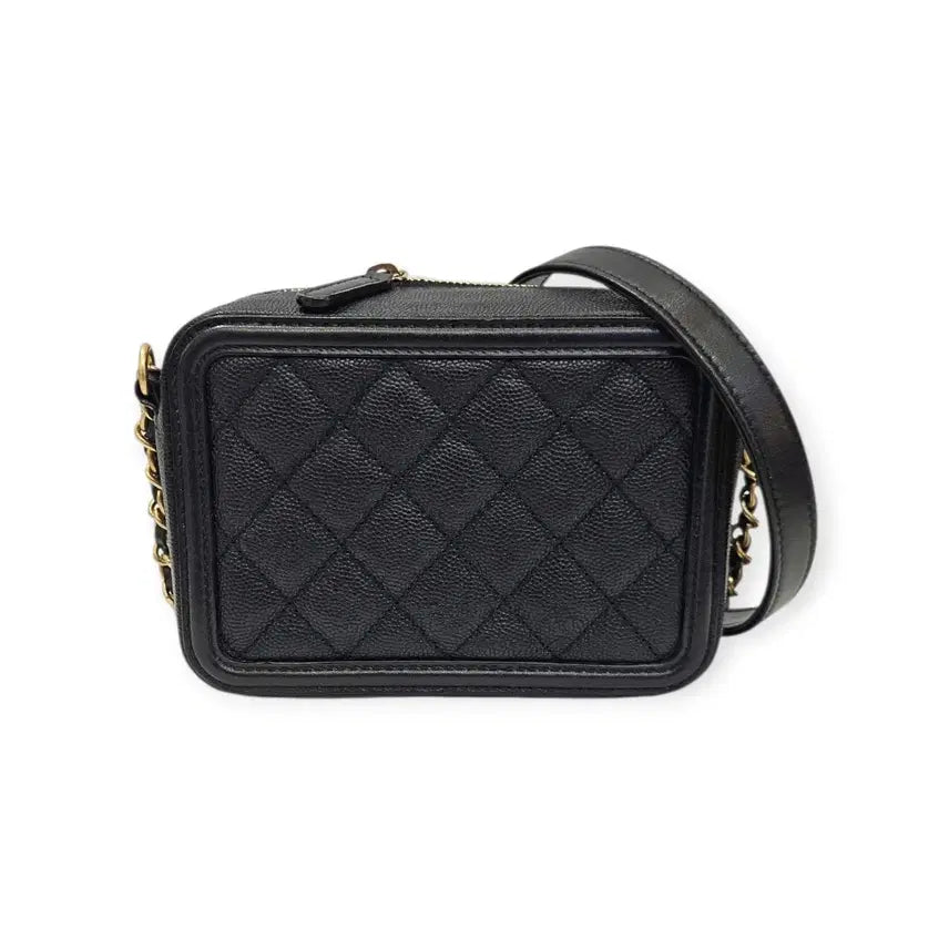 [BUNJANG] Chanel Vanity Crossbody Bag / 샤넬 블랙 캐비어 베니티 크로스백