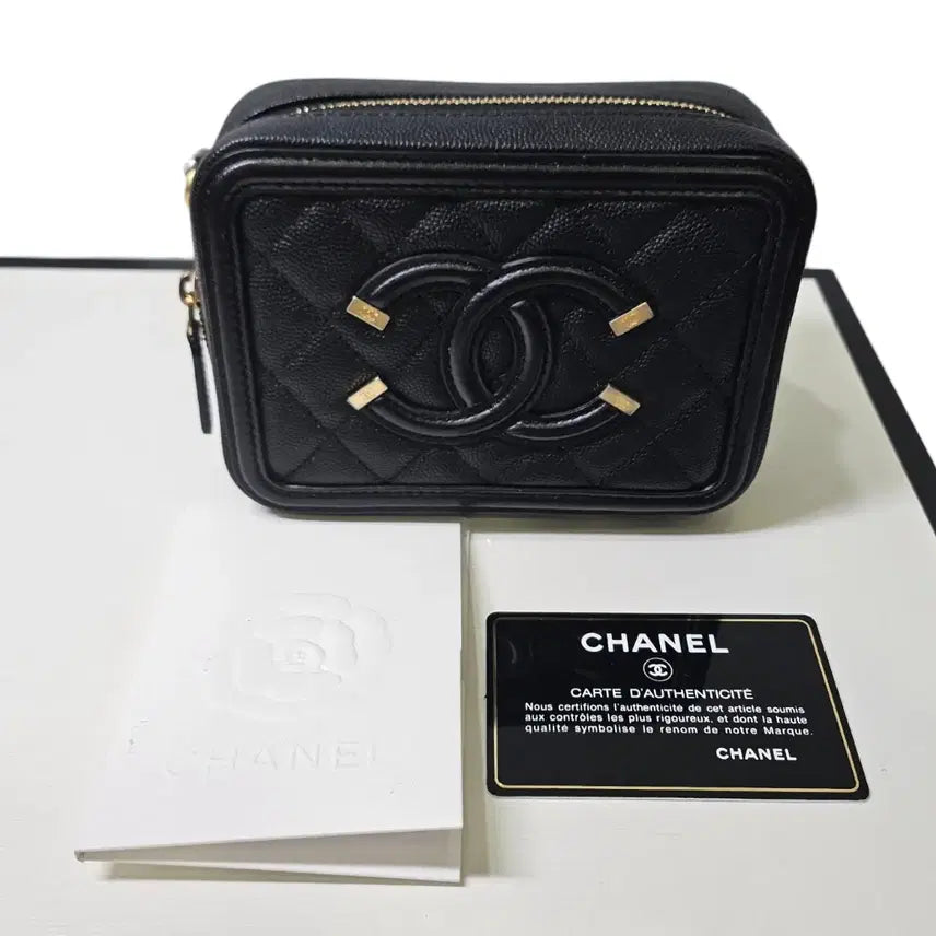 [BUNJANG] Chanel Vanity Crossbody Bag / 샤넬 블랙 캐비어 베니티 크로스백