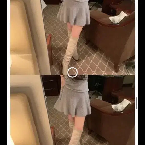 [BUNJANG] LEEDS Blossom Knit Skirt Ivory / 새상품) 리즈 leeds 블라썸 니트 스커트 아이보리 blossom