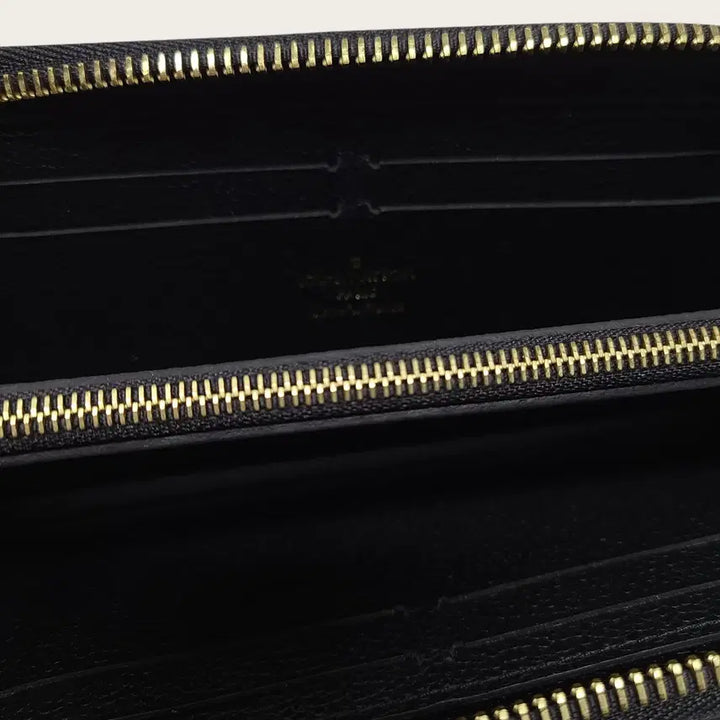 [BUNJANG] Louis Vuitton Black Monogram Empreinte Zippy Wallet Long / 루이비통 블랙 모노그램 앙프렝뜨 지퍼 월릿 장지갑