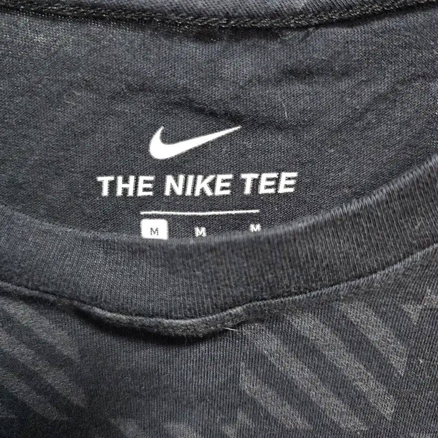 [BUNJANG] Nike Black Checkered Short Sleeve T-Shirt / 나이키 블랙 체크 반팔 티셔츠