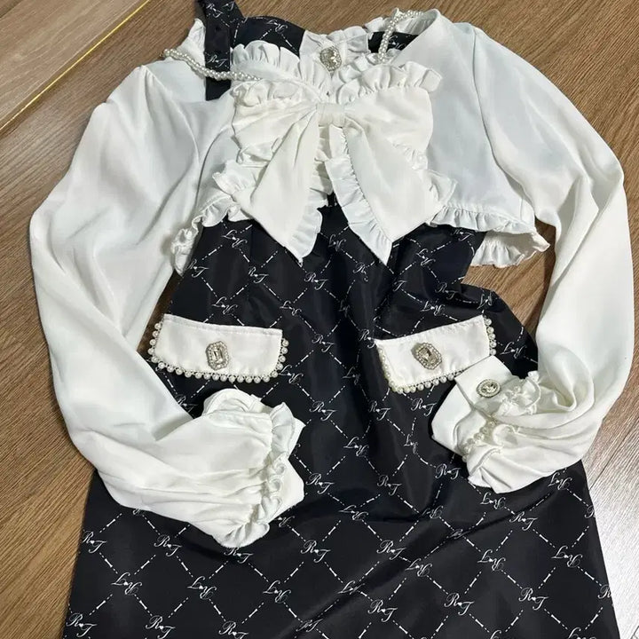 [BUNJANG] Ankruze Blouse Dress Setup Set / 앙크루즈 블라우스 원피스 셋업 양산형 지뢰계 로지타 마즈