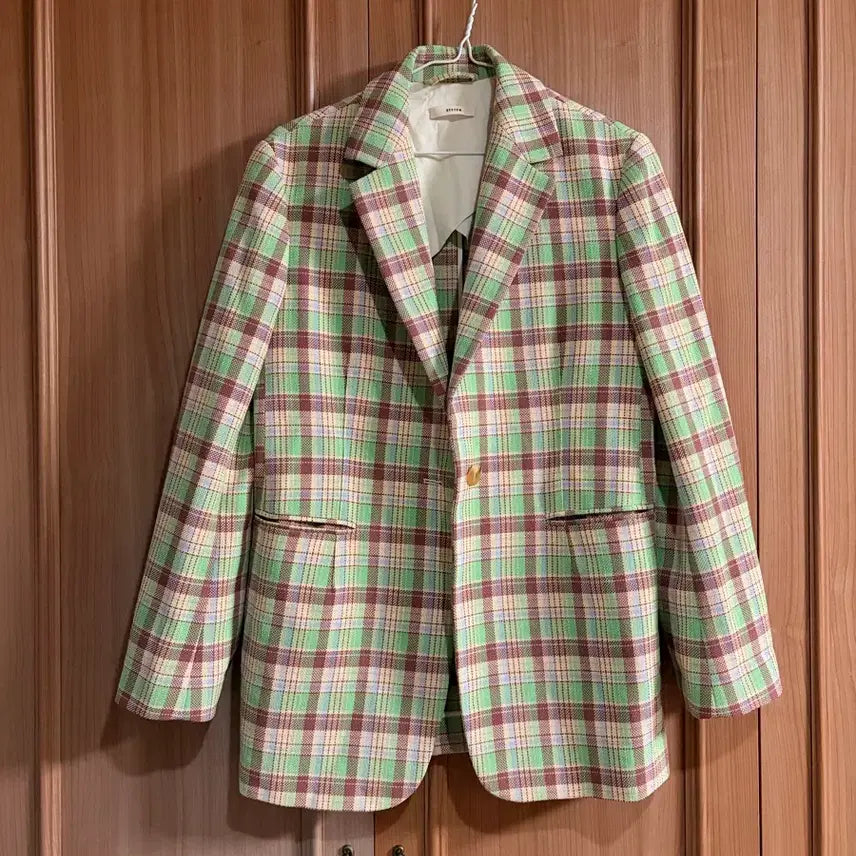 [BUNJANG] SYSTEM Pleated Spring Jacket Coat / 시스템 체크 플리드 봄 자켓 코트 SYSTEM 여자