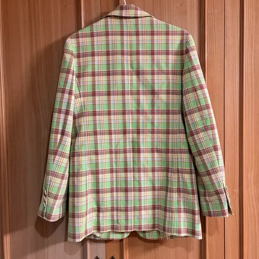 [BUNJANG] SYSTEM Pleated Spring Jacket Coat / 시스템 체크 플리드 봄 자켓 코트 SYSTEM 여자