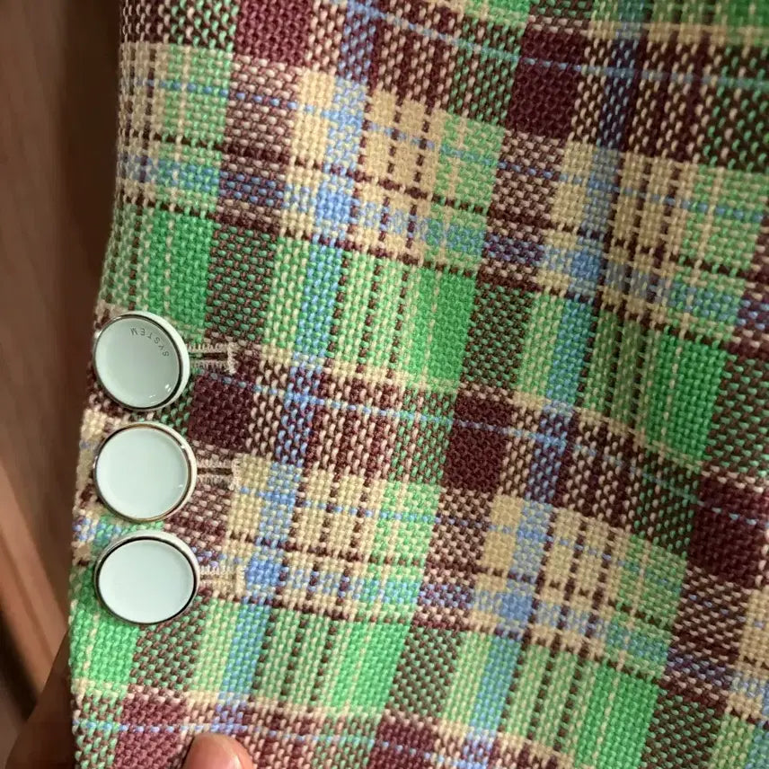 [BUNJANG] SYSTEM Pleated Spring Jacket Coat / 시스템 체크 플리드 봄 자켓 코트 SYSTEM 여자