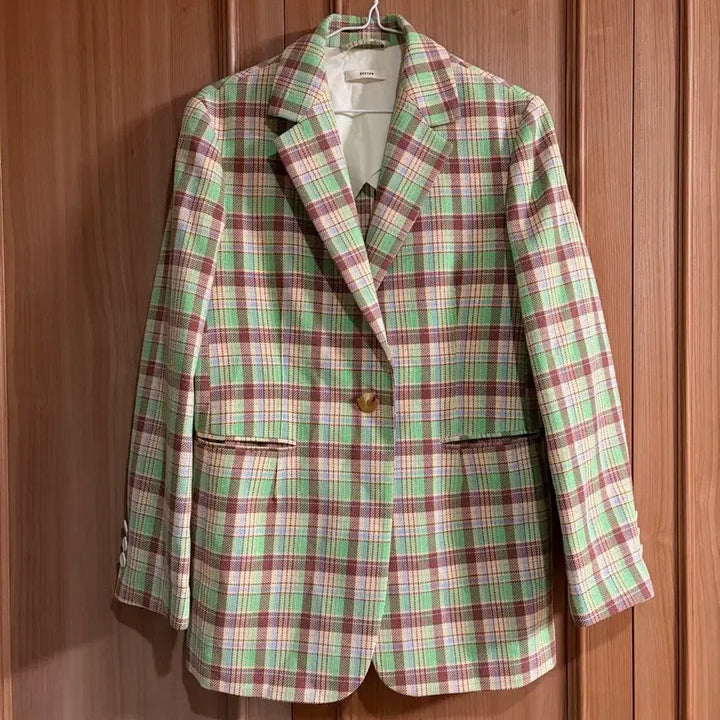 [BUNJANG] SYSTEM Pleated Spring Jacket Coat / 시스템 체크 플리드 봄 자켓 코트 SYSTEM 여자