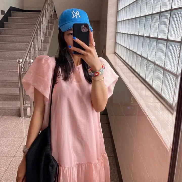 [BUNJANG] Maymay Pink Dress / 메이메이 핑크 원피스