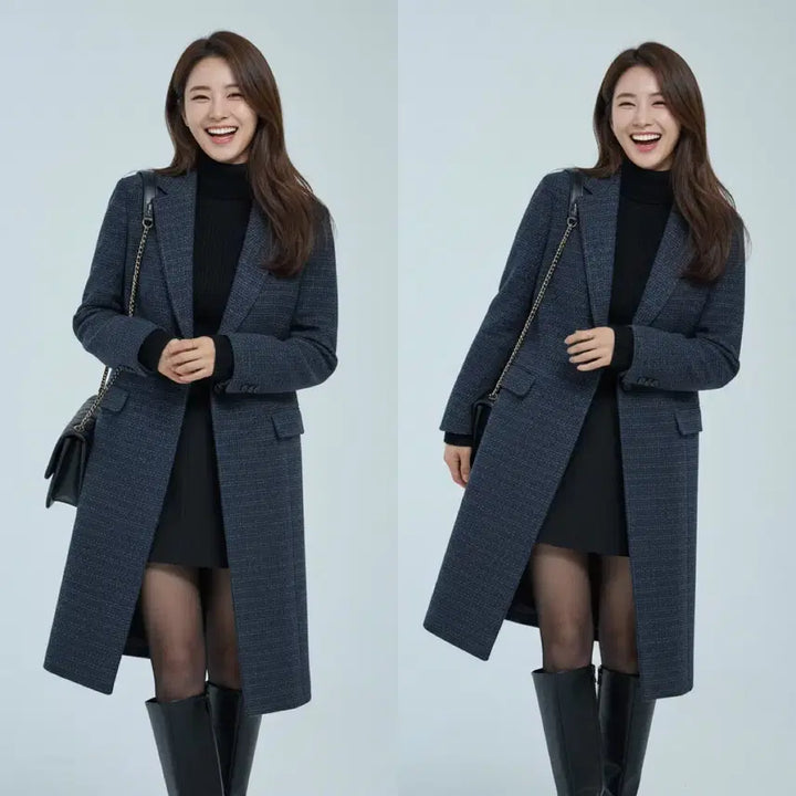 [BUNJANG] Club Monaco Cashmere & Alpaca Blend Check Coat / [새상품]*드뎌꺼낸*봄06*클럽모나코 캐시미어&알파카 혼방 체크 코트
