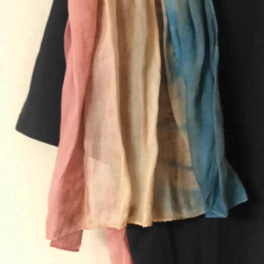 [BUNJANG] Rainbow Natural Dye Scarf / 무지개 빛 천연염색스카프(Free사이즈)