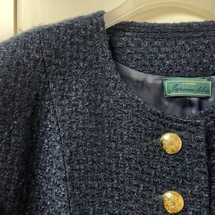 [BUNJANG] Simplement Navy Tweed Jacket / 심플먼트 네이비 트위드 자켓