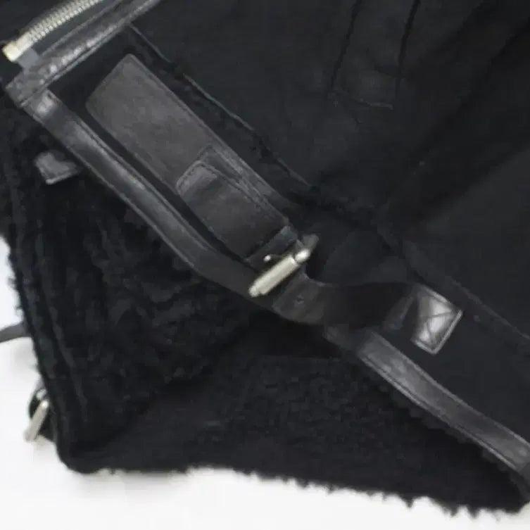 [BUNJANG] Maje Lambskin Shearling Mouton Jacket / 마쥬 여성 55 적당 양가죽 양털 무스탕 점퍼 자켓