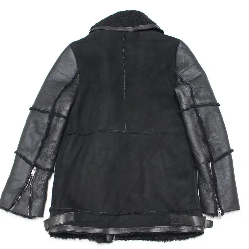 [BUNJANG] Maje Lambskin Shearling Mouton Jacket / 마쥬 여성 55 적당 양가죽 양털 무스탕 점퍼 자켓
