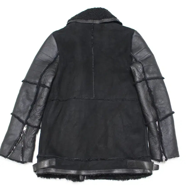 [BUNJANG] Maje Lambskin Shearling Mouton Jacket / 마쥬 여성 55 적당 양가죽 양털 무스탕 점퍼 자켓