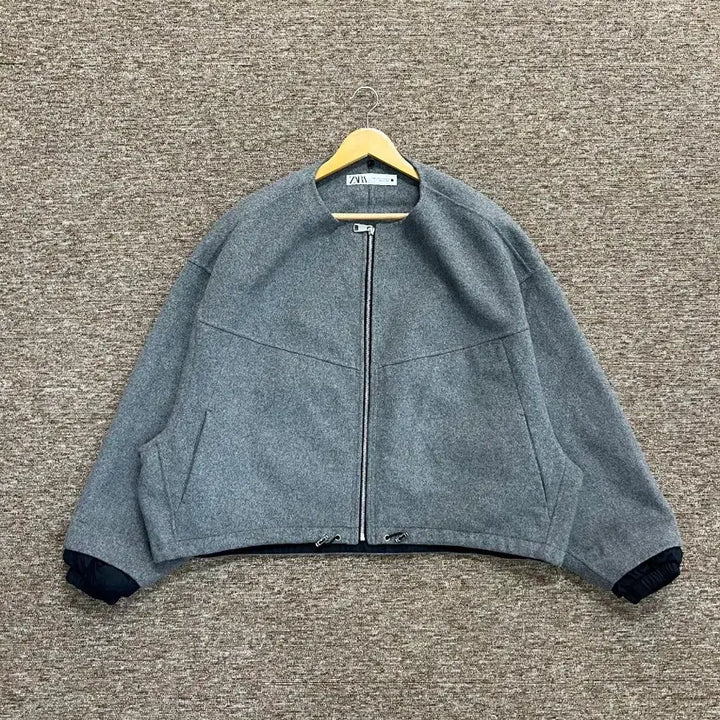 [BUNJANG] ZARA Gray Short Jacket (M-L) / 자라 그레이 숏자켓 M-L