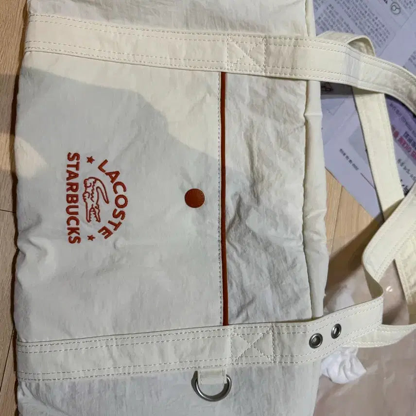 [BUNJANG] Starbucks x Lacoste Multiple Bag Ivory / 스타벅스 라코스테 멀티플백 아이보리 새상품