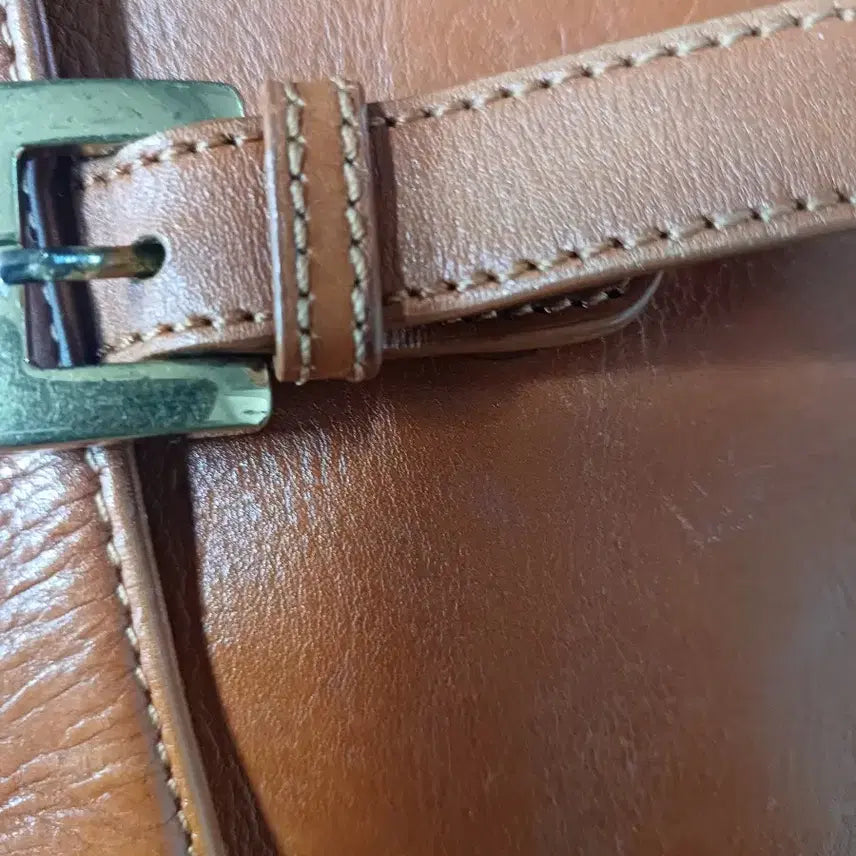 [BUNJANG] Mongsac Leather Backpack Brown / 몽삭가죽 백팩 브라운